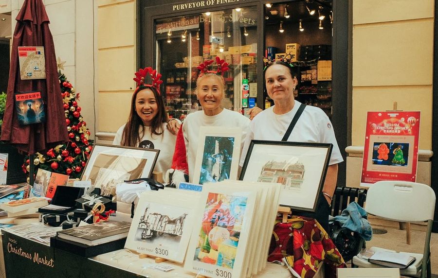 At the Nordic Christmas Market on Lee Tung Avenue